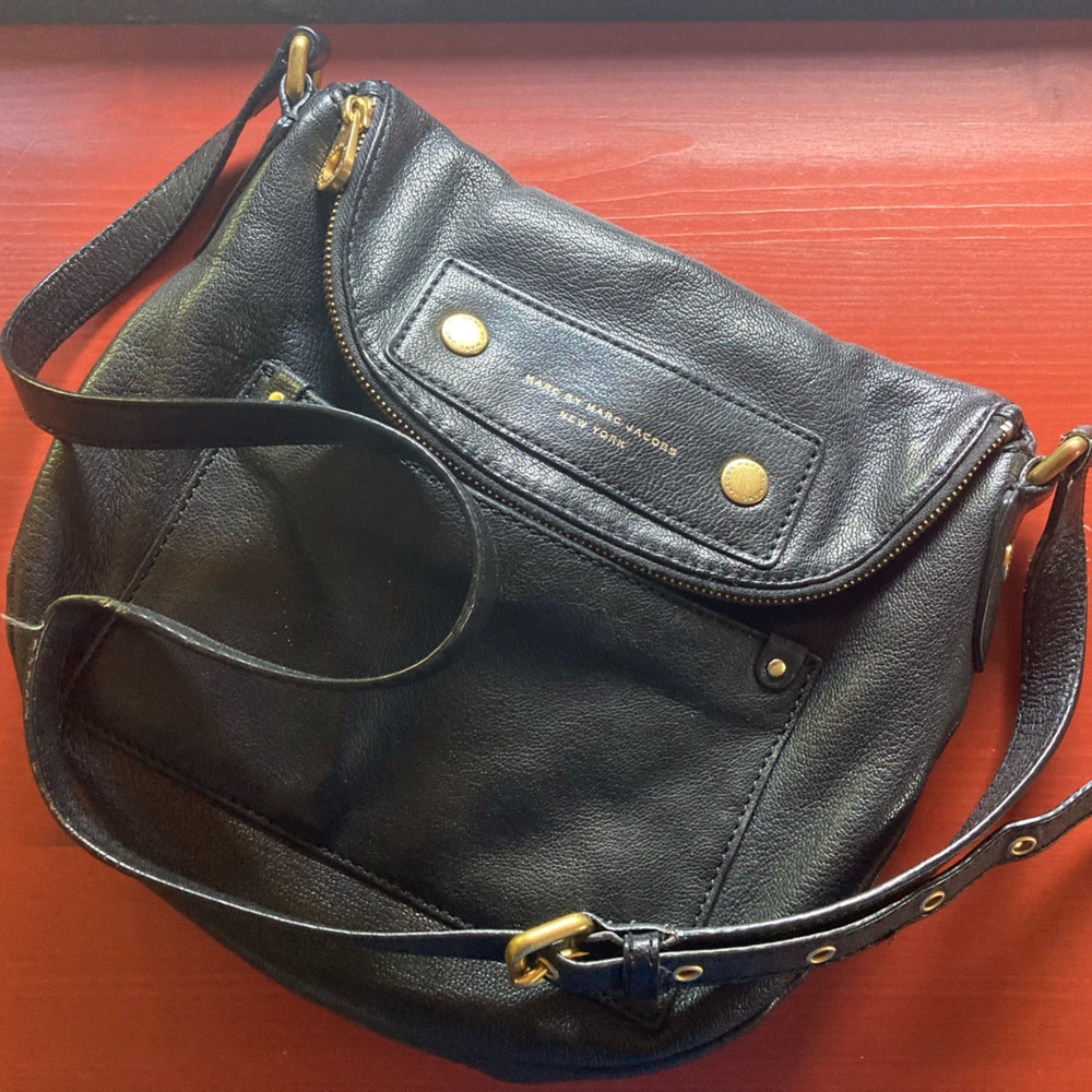 Marc by Marc Jacobs Black leather crossbody bag